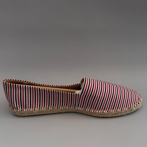 J. Crew Red/White/Blue Striped Espadrilles. New in box with tags